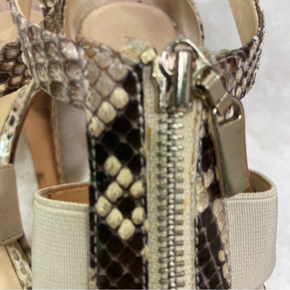 Alexandre Birman Python Snakeskin Platform Zip He… - image 6